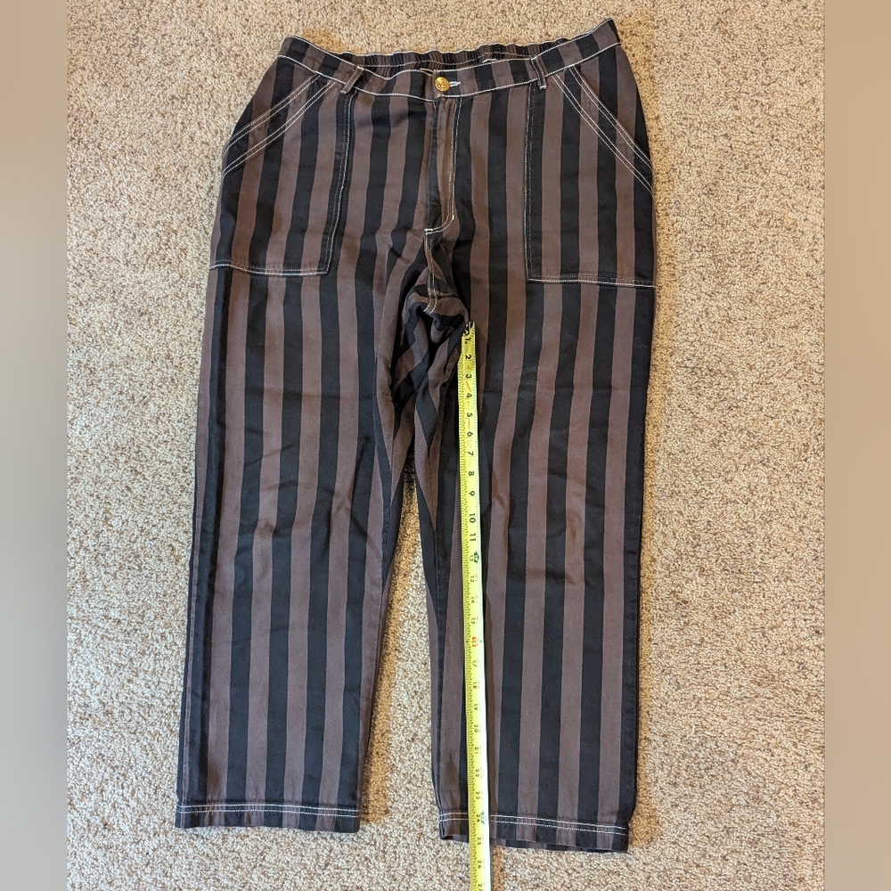 Big Bud Press Work pants, 1XL Black/Brown Stripe